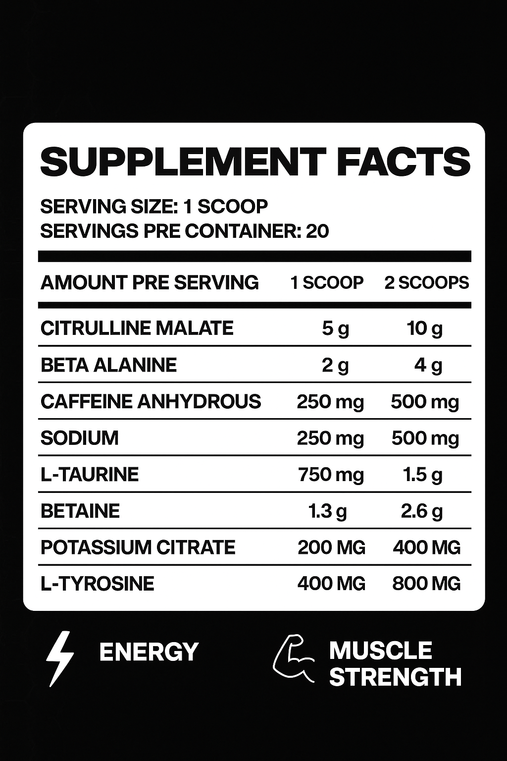 2 tubs of pre-workout