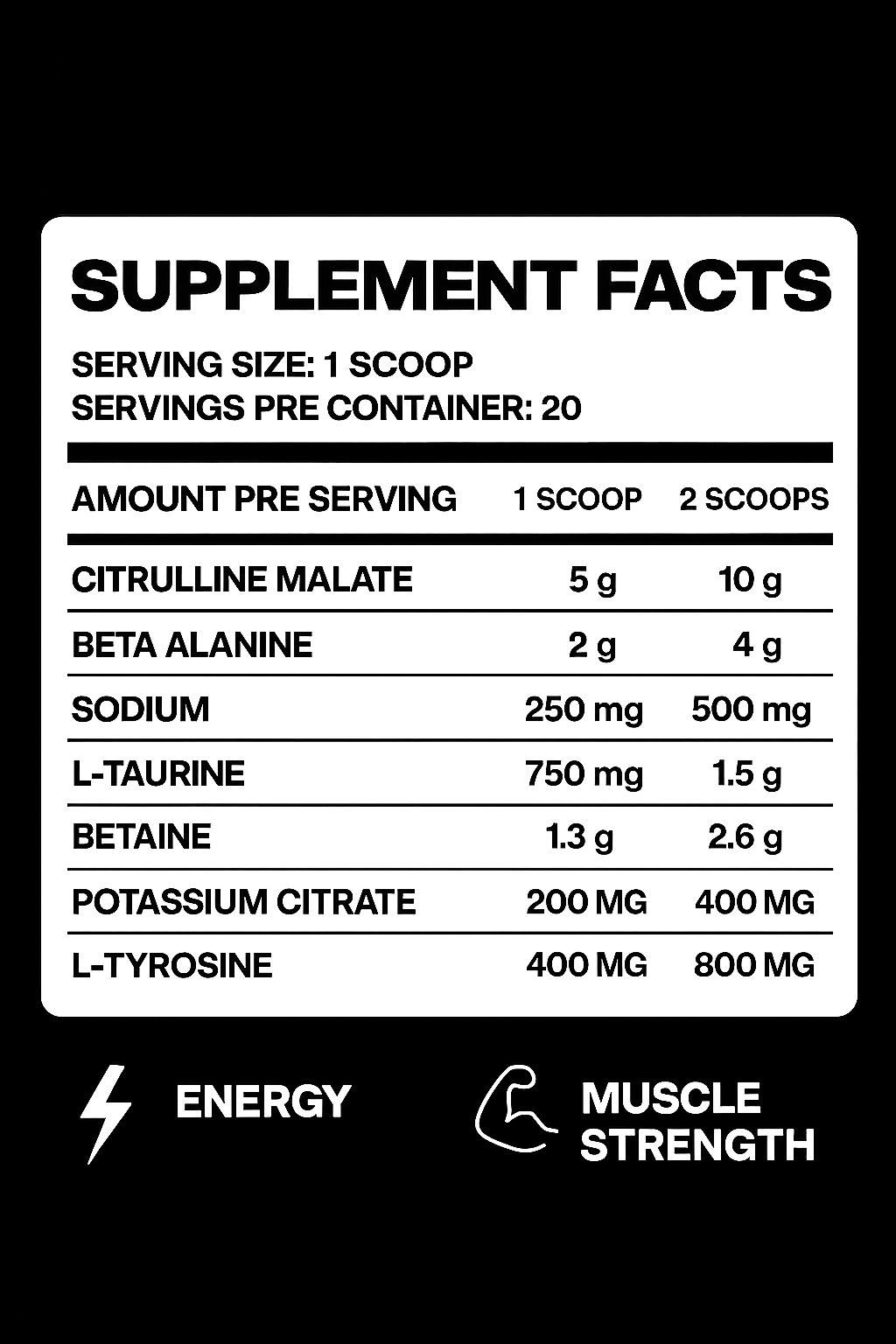 Performax last lift  Pre-workout ( Decaf )