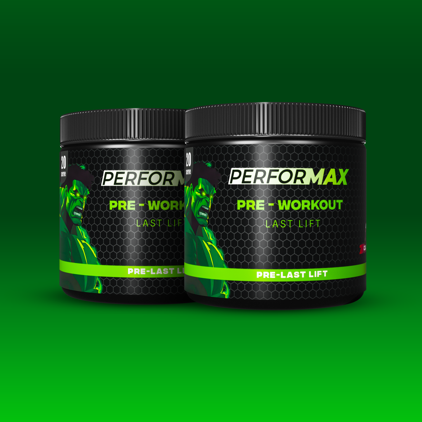 2 tubs of pre-workout